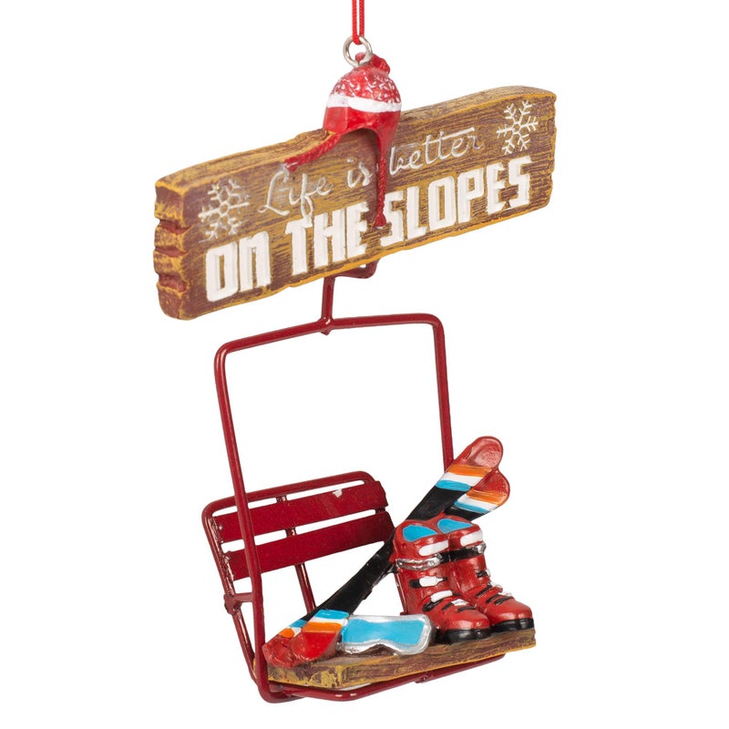 Midwest CBK Midwest-CBK 5in Life Is Better On The Slopes Polyresin Christmas Ornament 150386 - Image 4